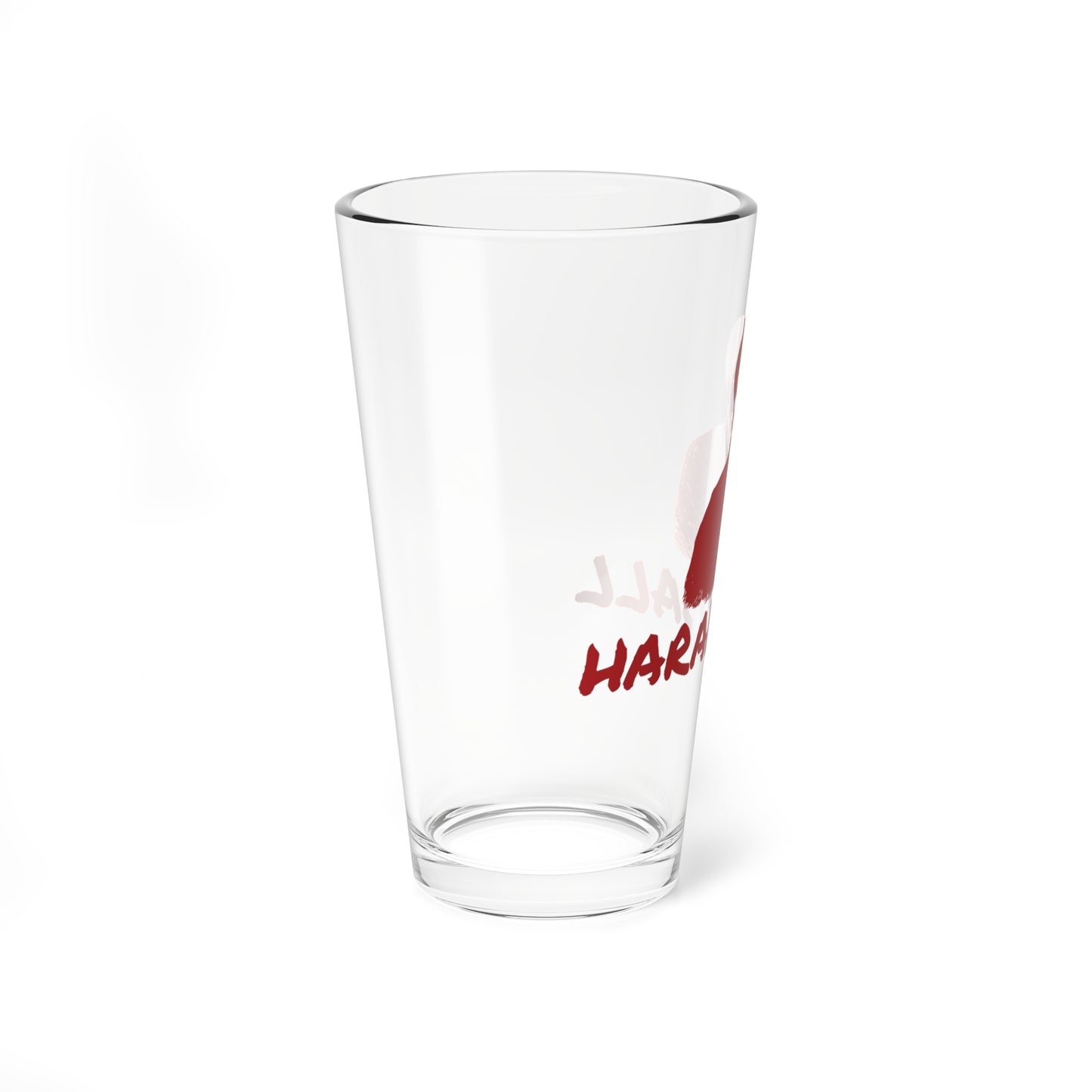 Haramball Anti-Football English Premier League Champions 2025-2026 Beer Pint Glass — 16oz Red Print
