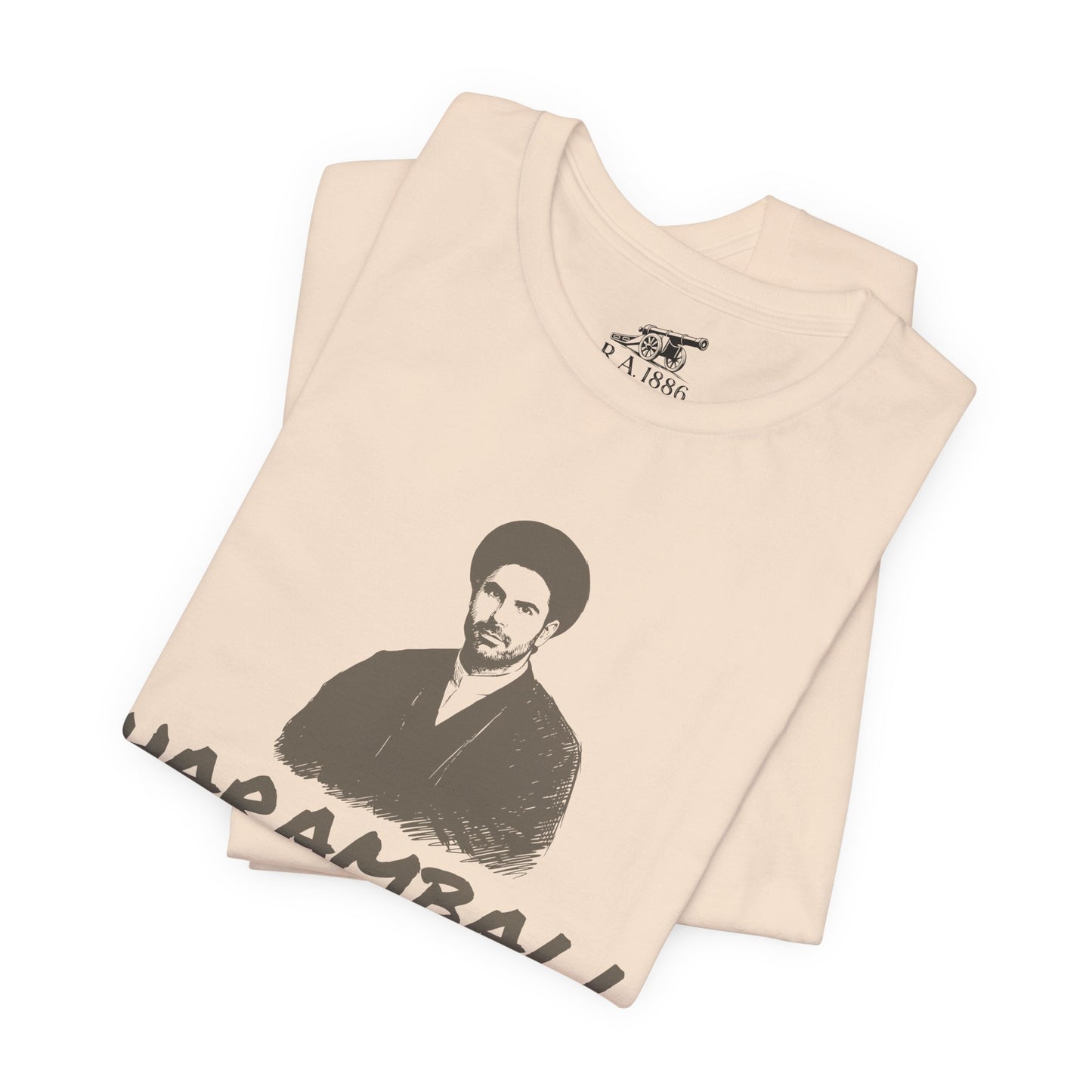 Haramball Anti Football Premier League Champion Retro Portrait Tee — "HARAMBALL" Vintage Graphic Cream T-Shirt