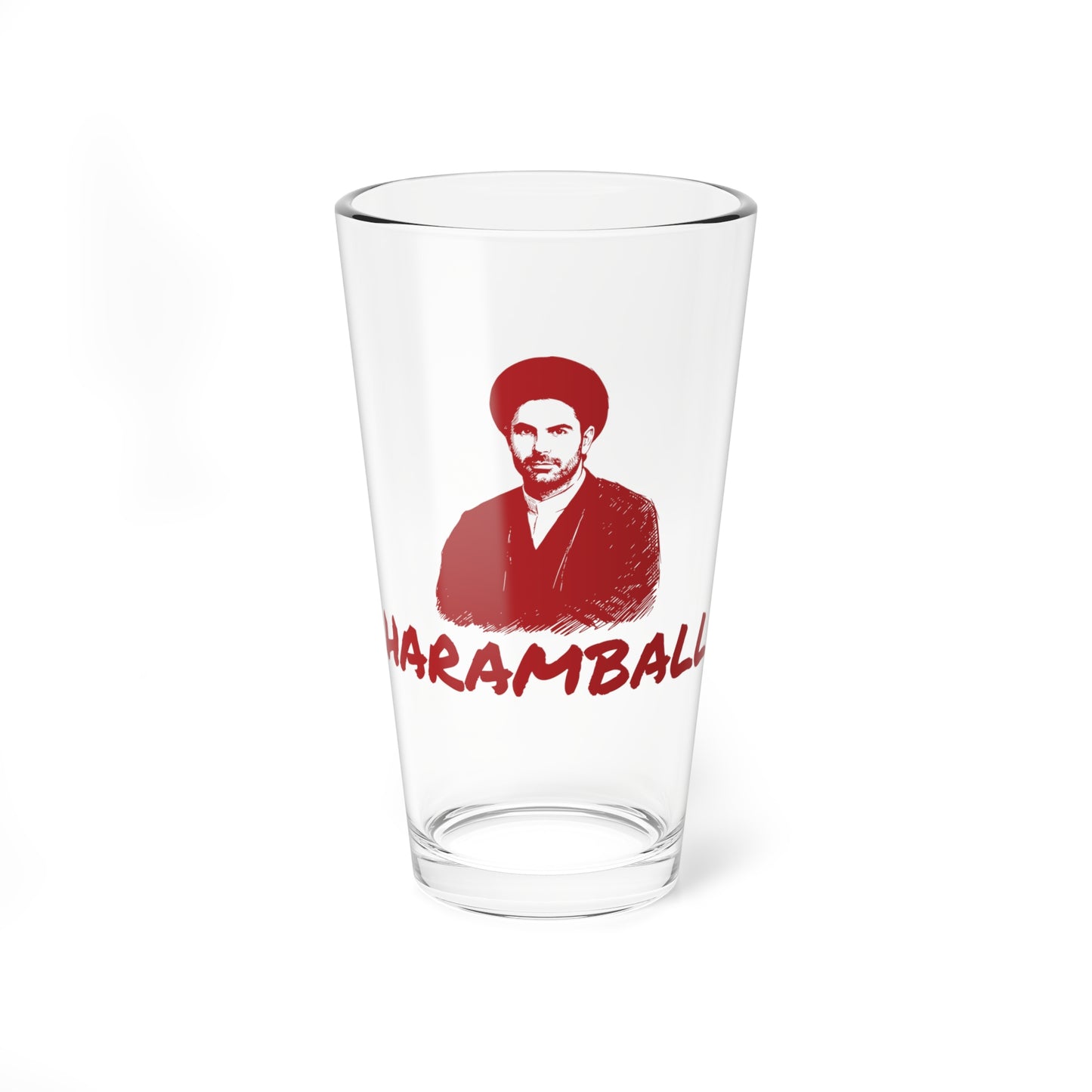 Haramball Anti-Football English Premier League Champions 2025-2026 Beer Pint Glass — 16oz Red Print