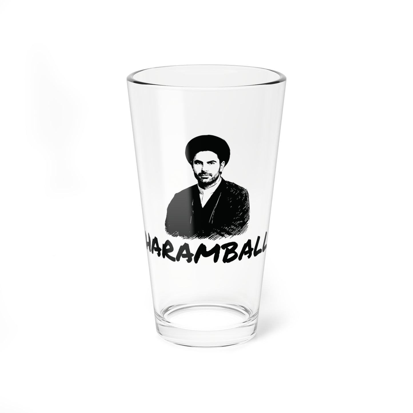 Haramball Anti-Football English Premier League Champions 2025-2026 Beer Pint Glass — 16oz Black Print